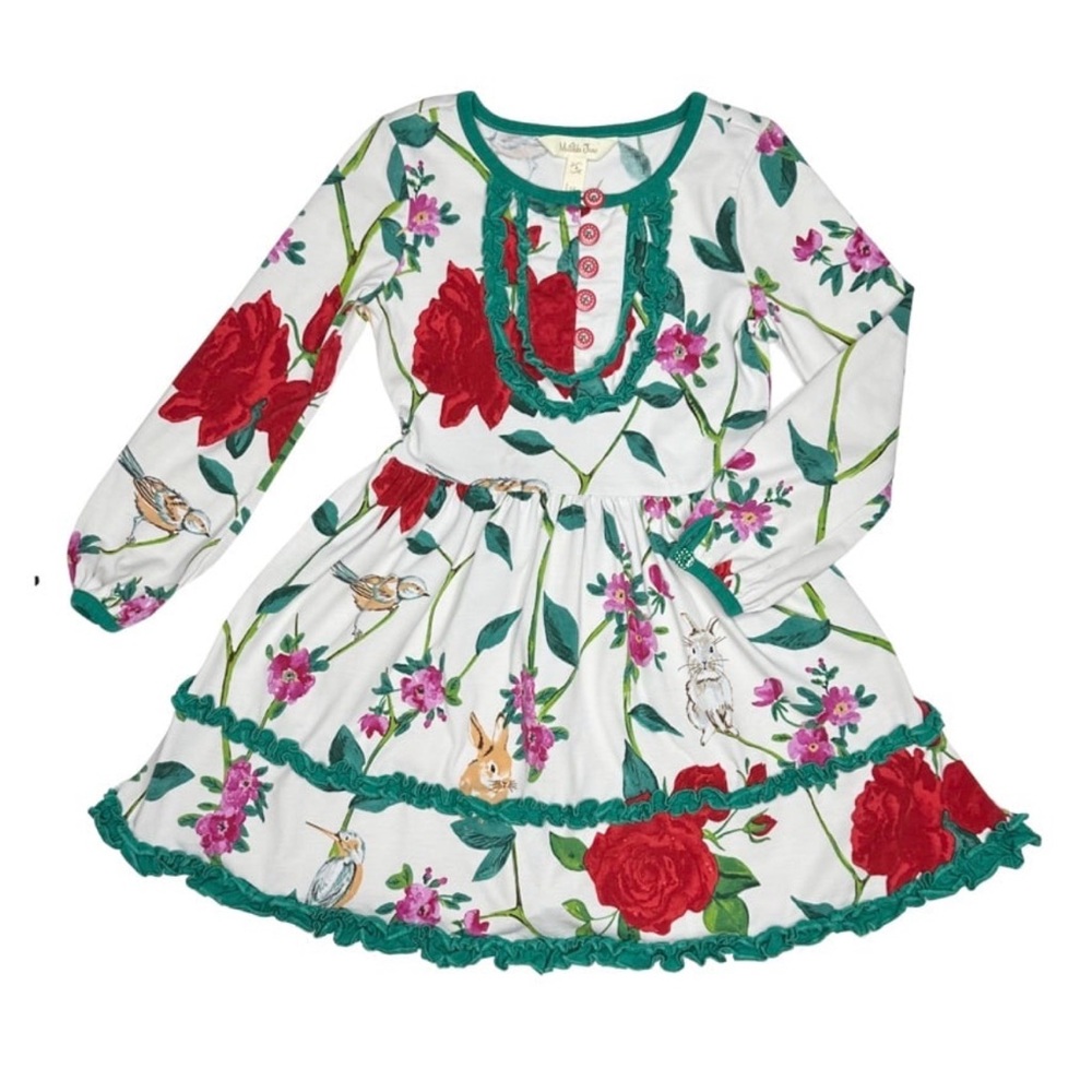 Girls Floral Long Sleeve‎ Dress